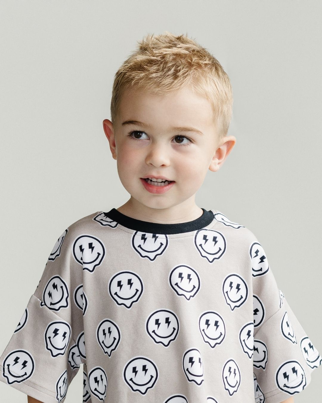 shorts set // electric drippy smileys (*AVAILABLE IN EXTENDED SIZING UP TO 8/9*)