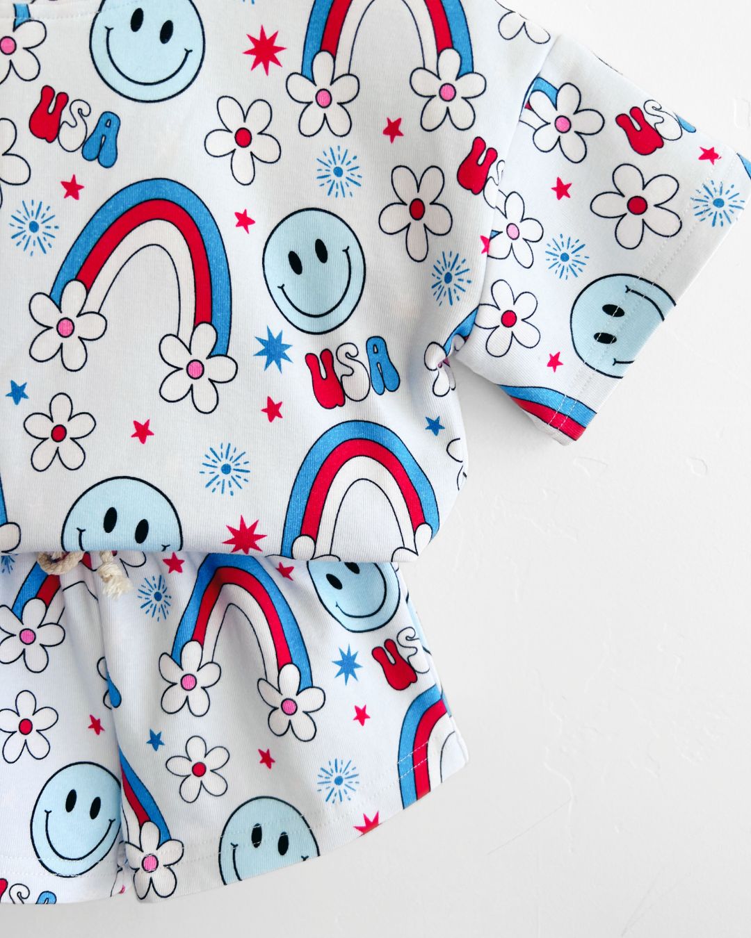 shorts set // retro patriotic