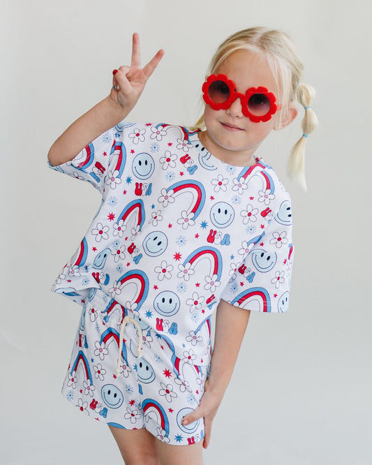 shorts set // retro patriotic
