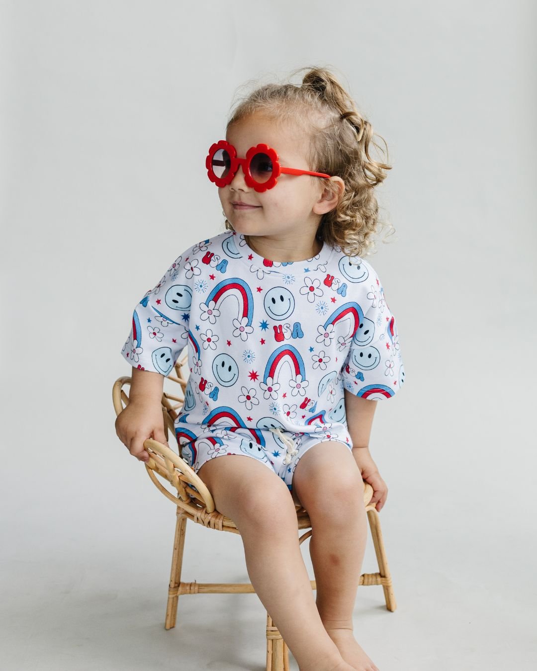 shorts set // retro patriotic