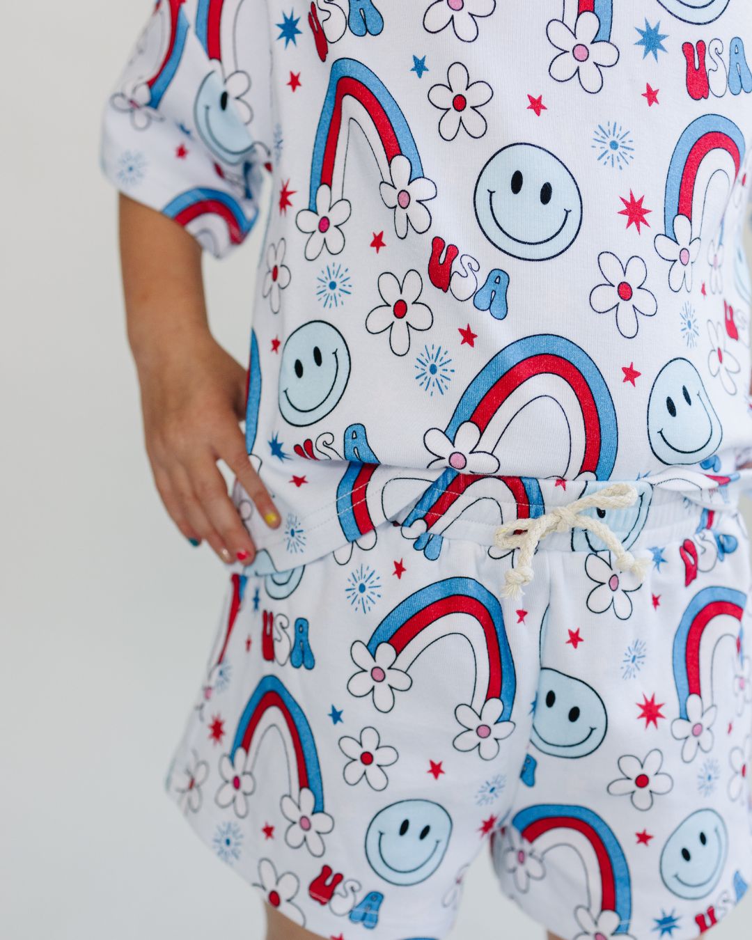 shorts set // retro patriotic