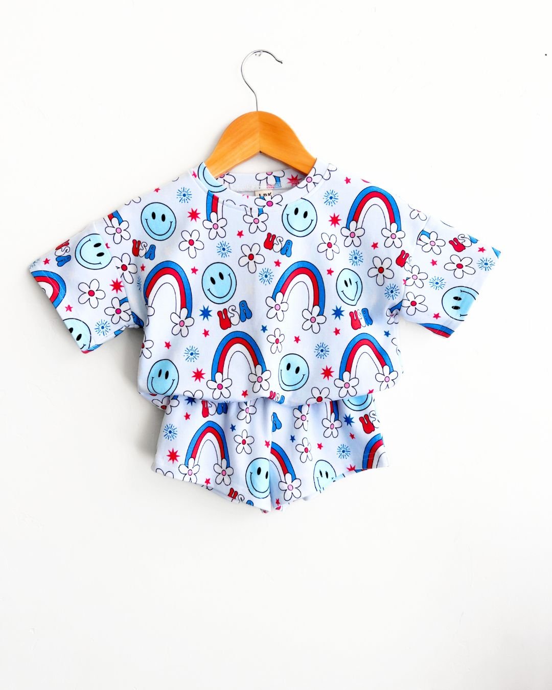 shorts set // retro patriotic