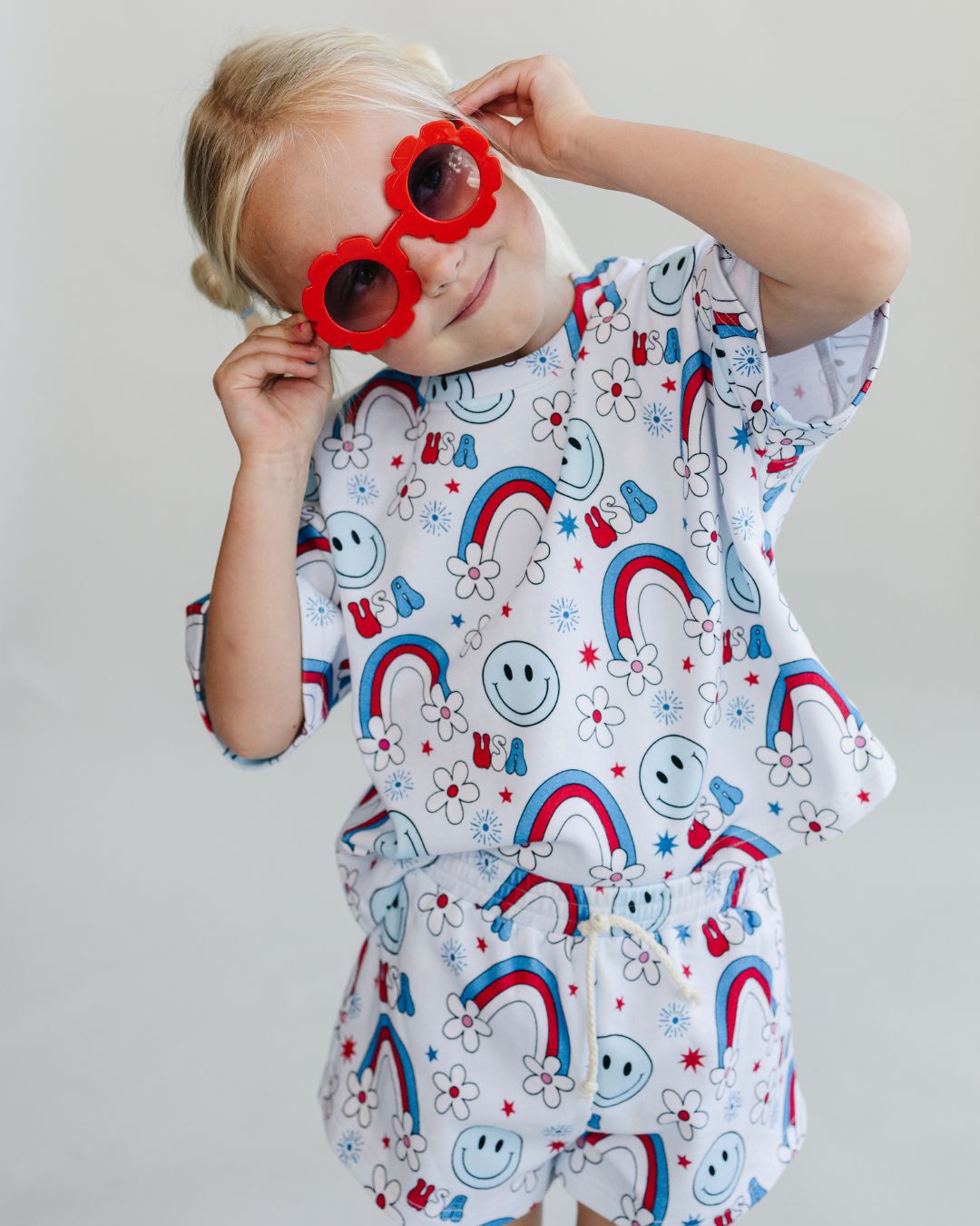 shorts set // retro patriotic