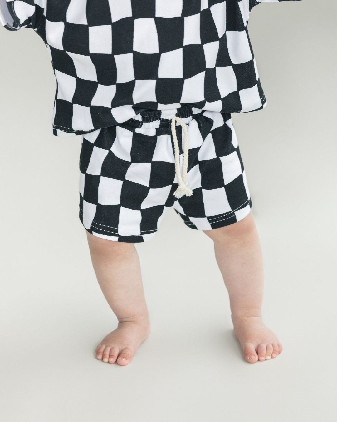 shorts set // wavy checkered (*AVAILABLE IN EXTENDED SIZING UP TO 8/9*)