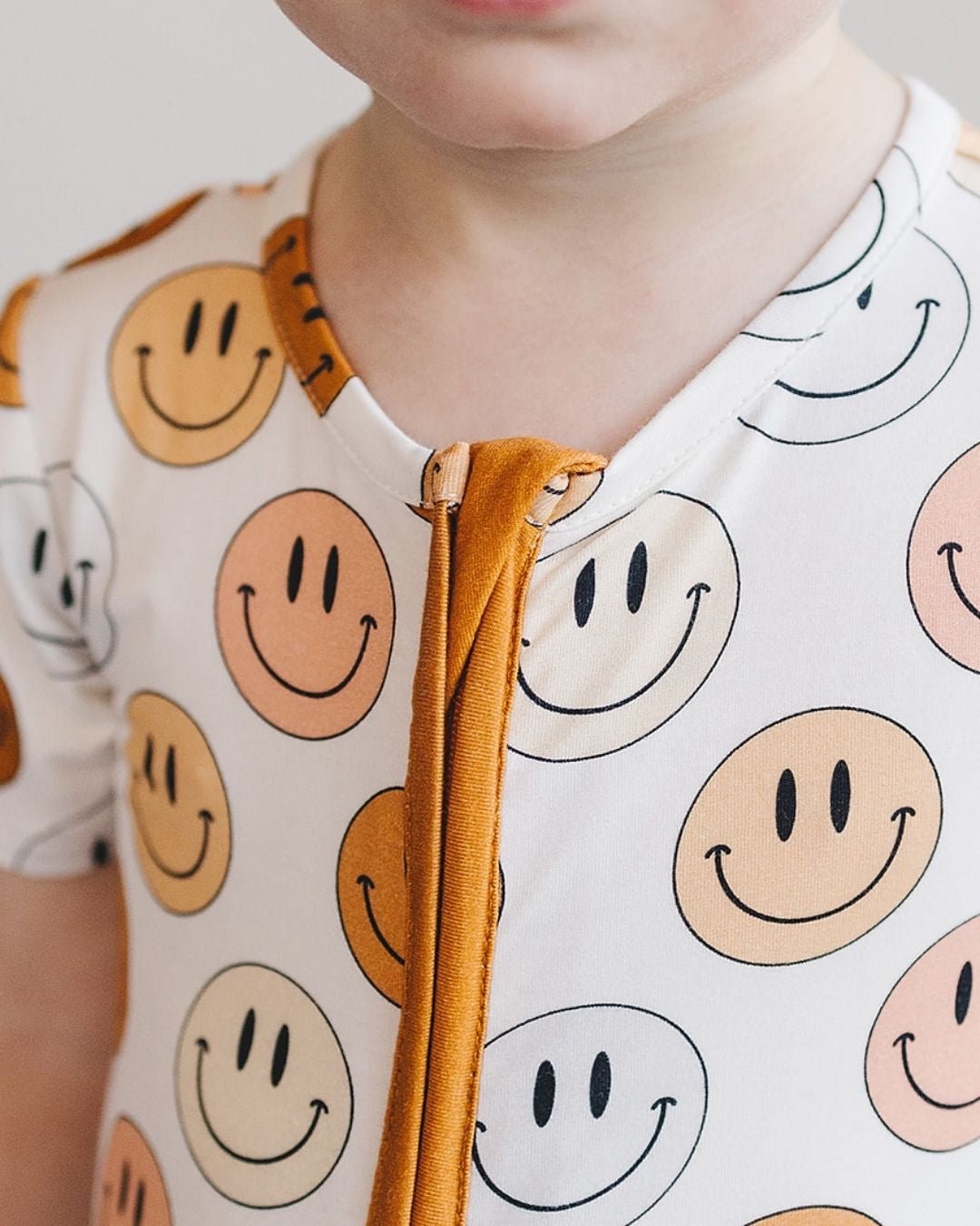 mixed coppers smiley bamboo pajamas // SHORTIE