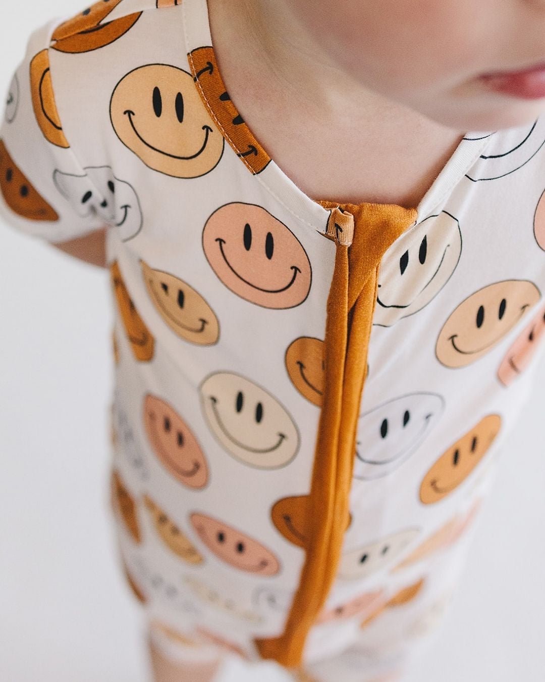 mixed coppers smiley bamboo pajamas // SHORTIE