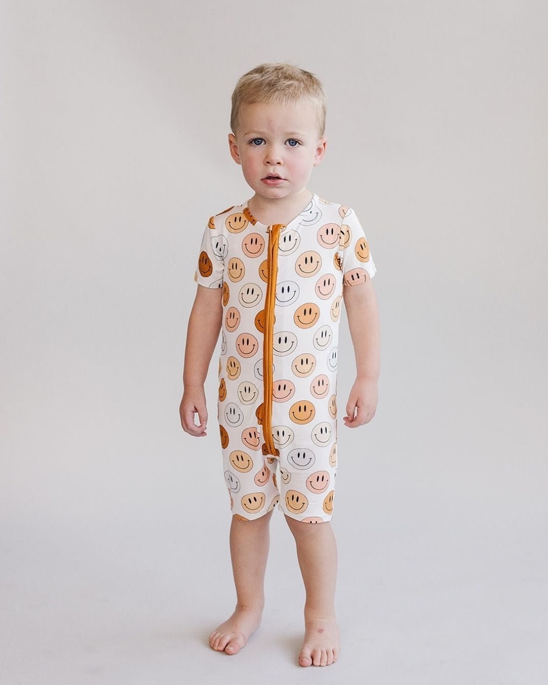 mixed coppers smiley bamboo pajamas // SHORTIE