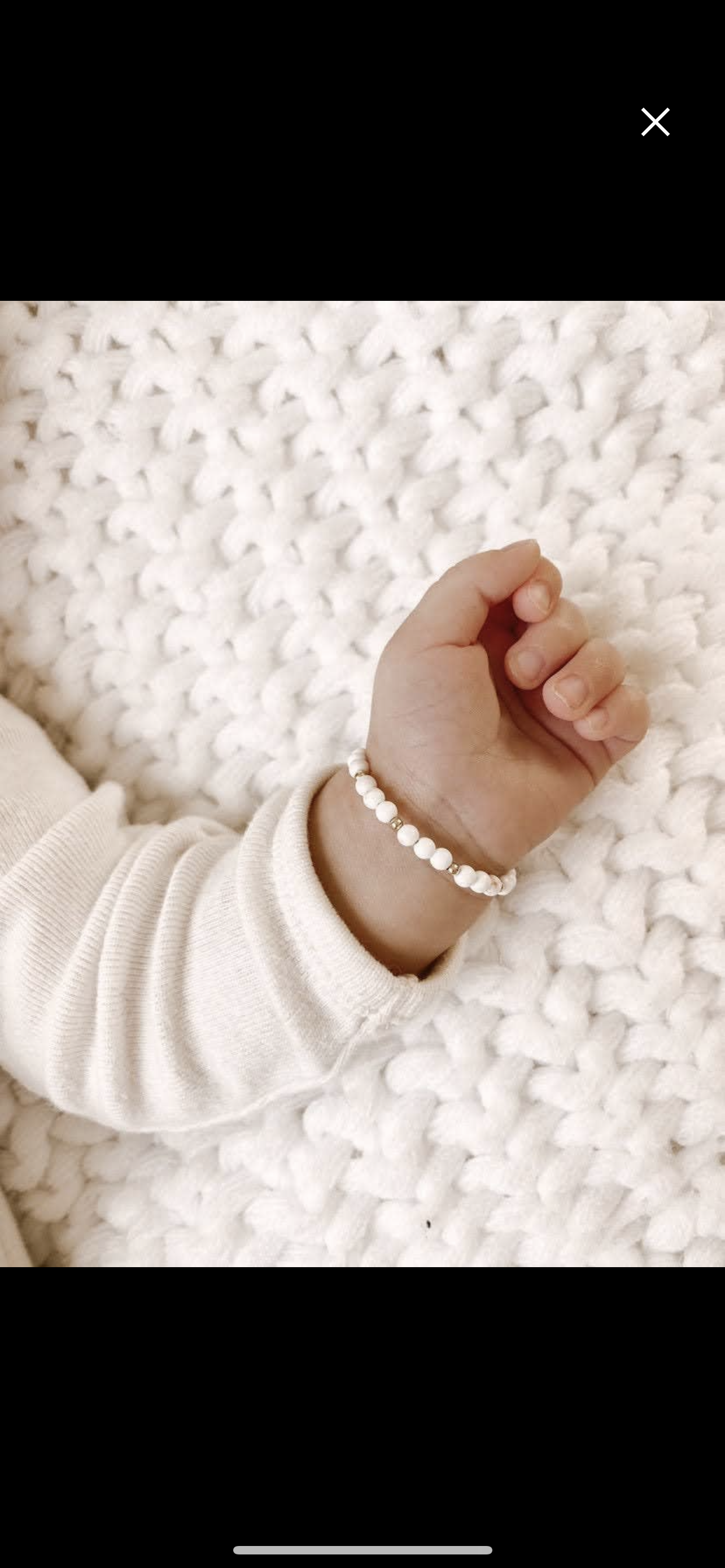 baby/toddler bracelet // mixed whites + dots of gold