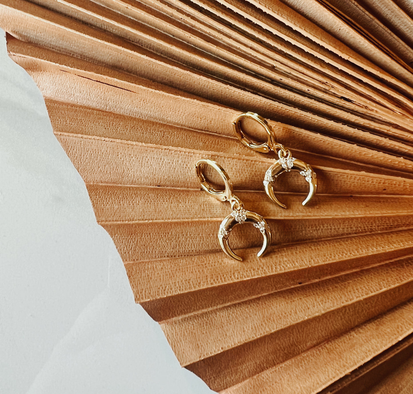 HANNAH // rhinestone huggies