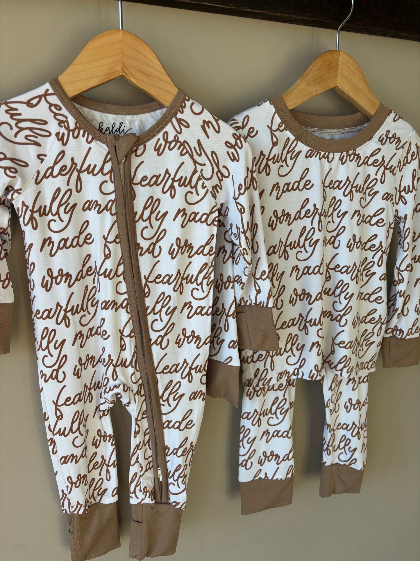 fearfully and wonderfully made bamboo pajamas // ZIPPY or LONG-SLEEVE TWO-PIECE SET