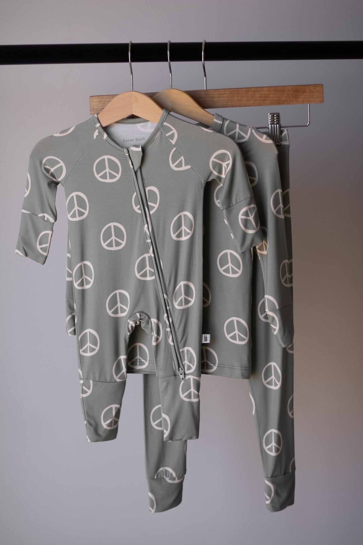 peace bamboo pajamas // ZIPPY