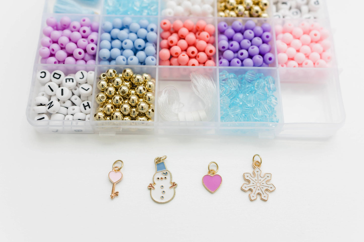 diy stretchy bracelet kit // winter wonderland