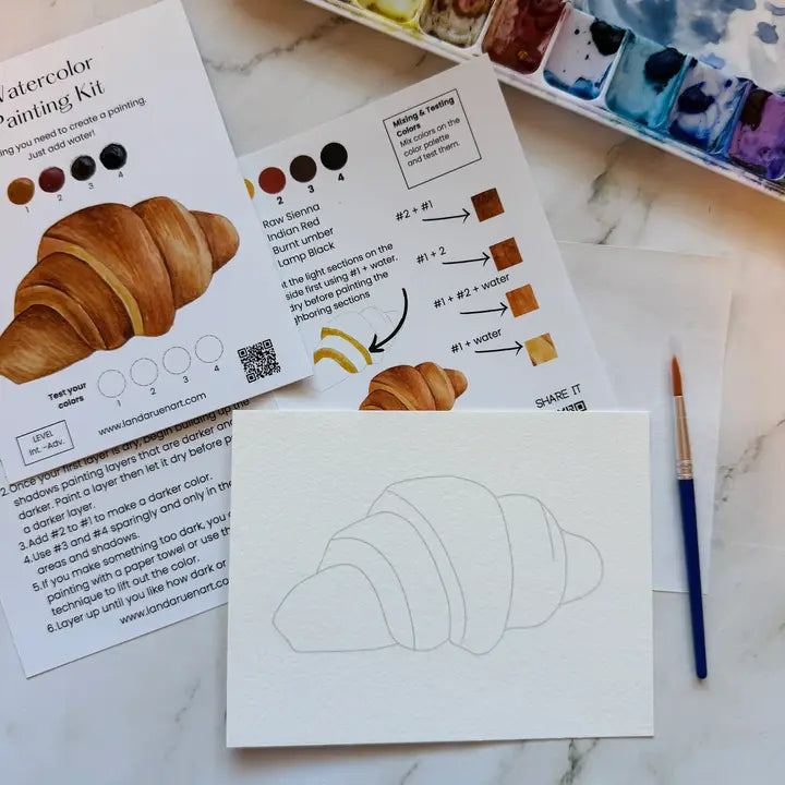 watercolor kit // croissant