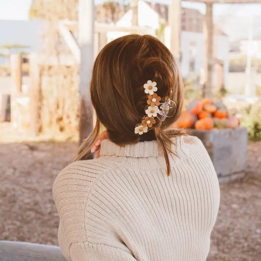 neutral blossom claw clip