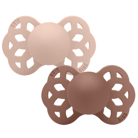 BIBS infinity TWO PACK // symmetrical silicone nipple // blush + woodchuck