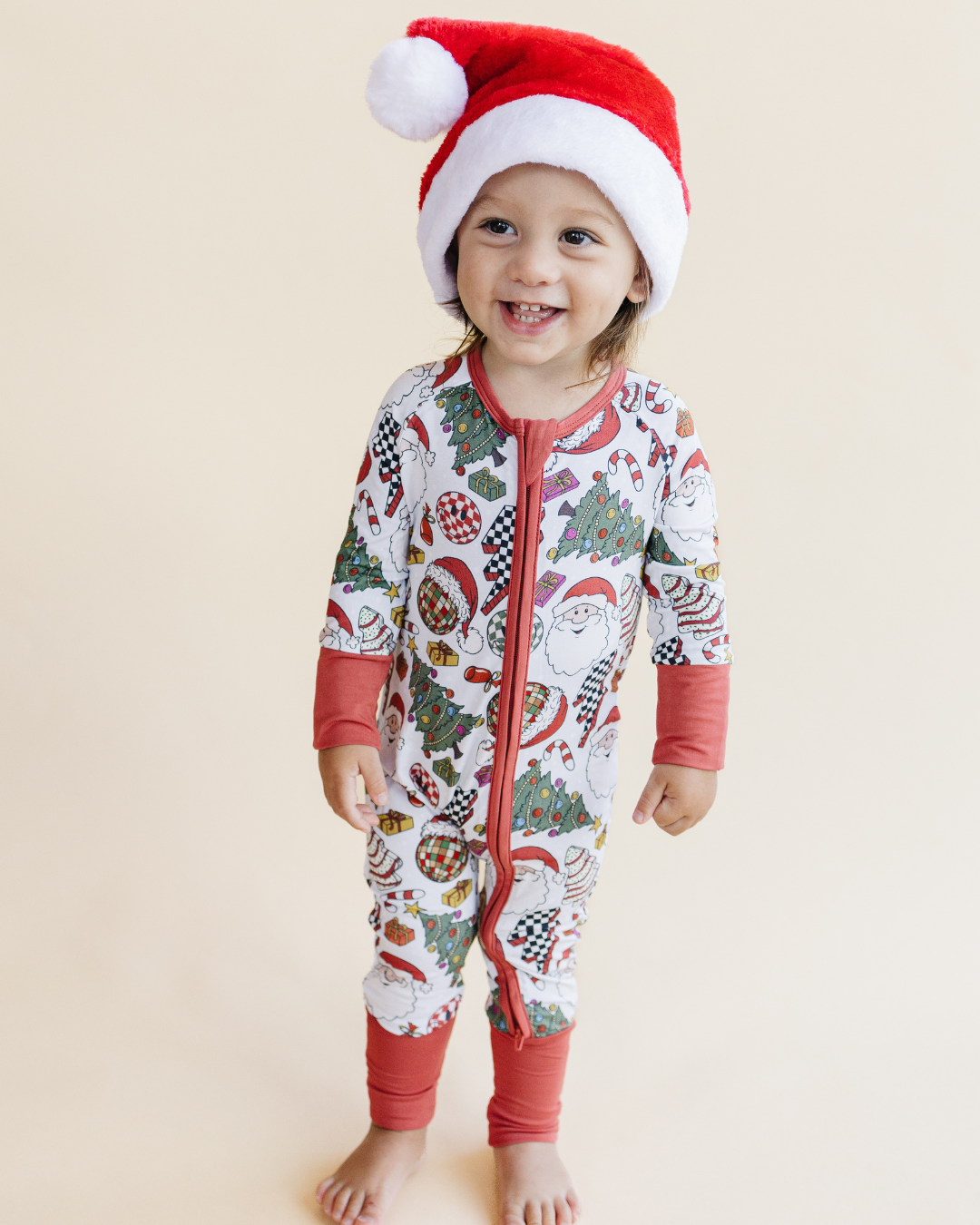 retro christmas bamboo pajamas // ZIPPY