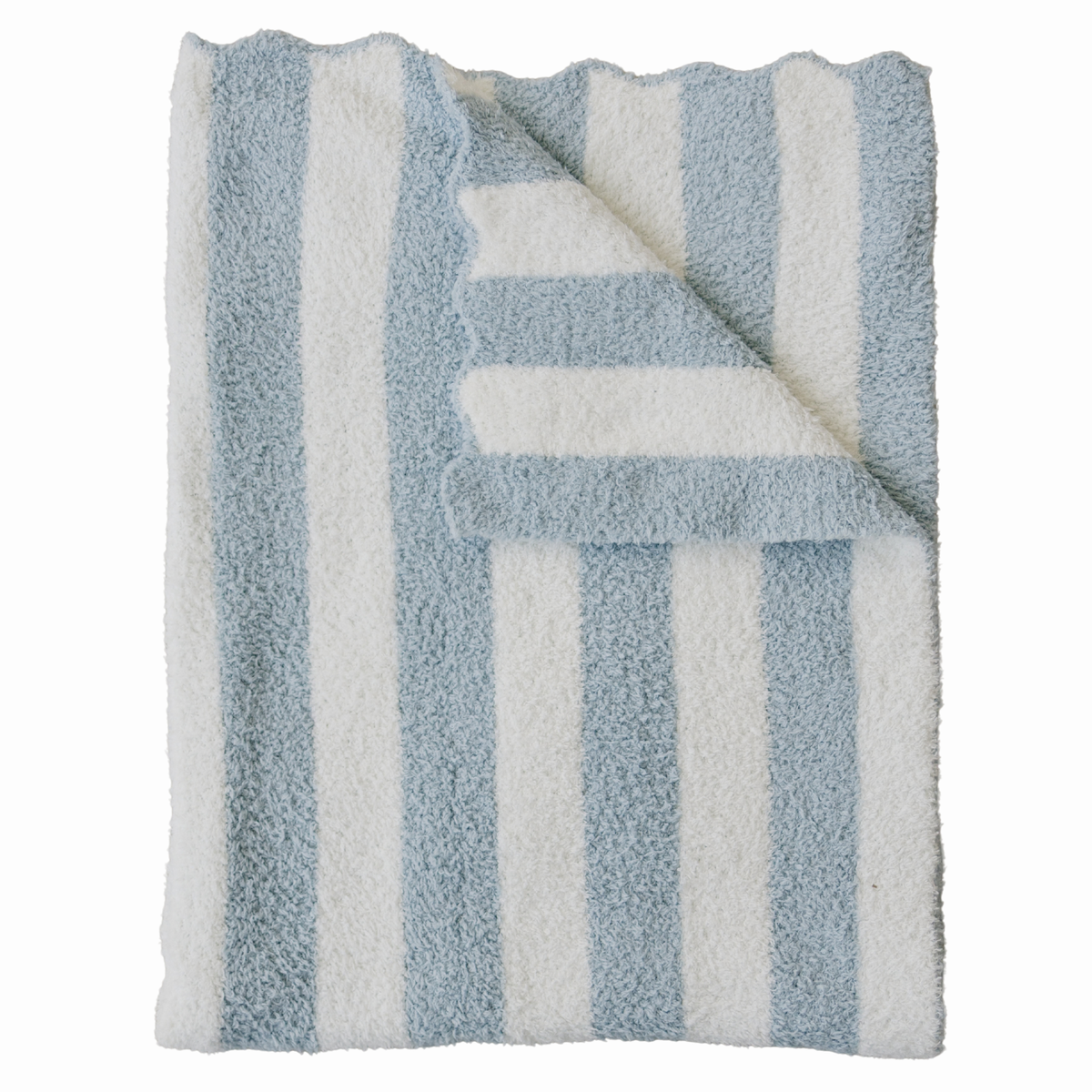 blue stripe plush blanket