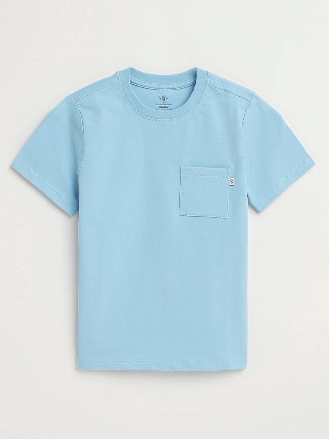 prayer pocket tee // blue