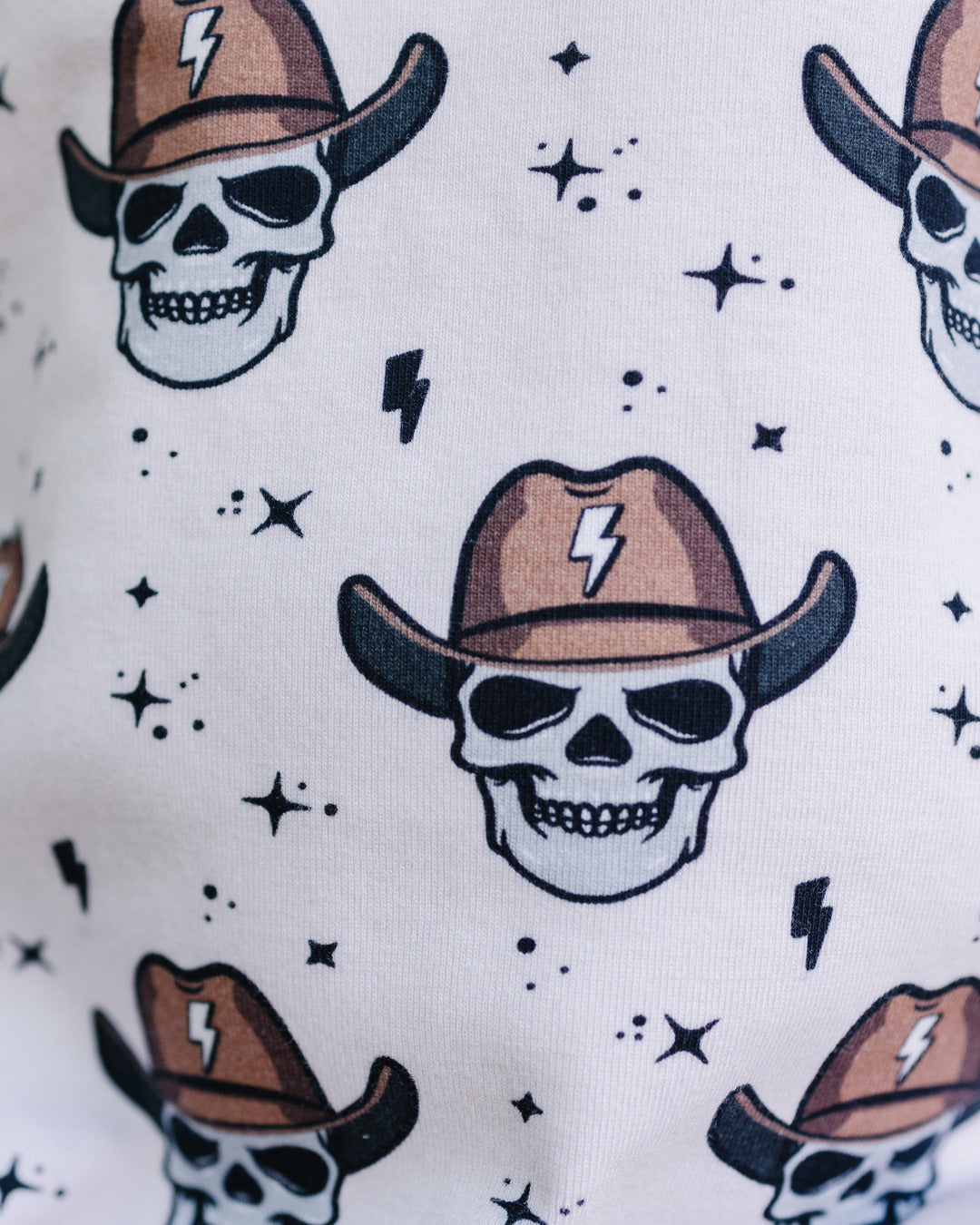 bubble romper // skull cowboy