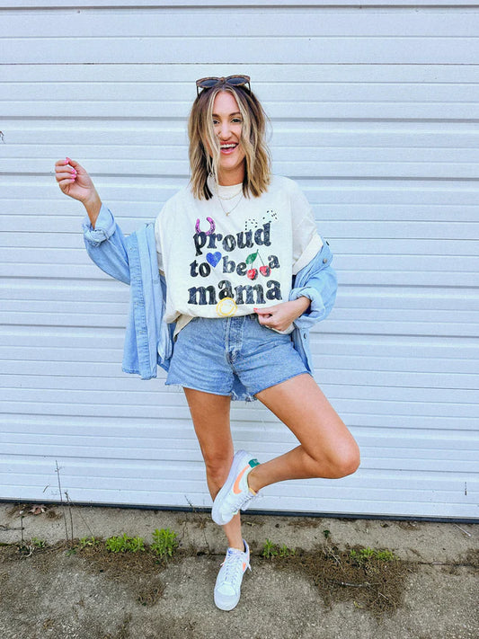 proud to be a mama tee // women's