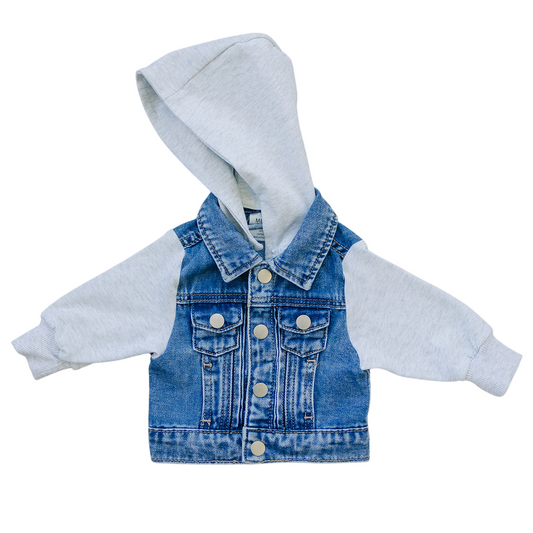 hooded jean jacket