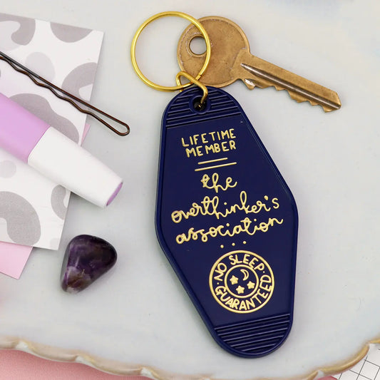 the overthinker's association motel key chain