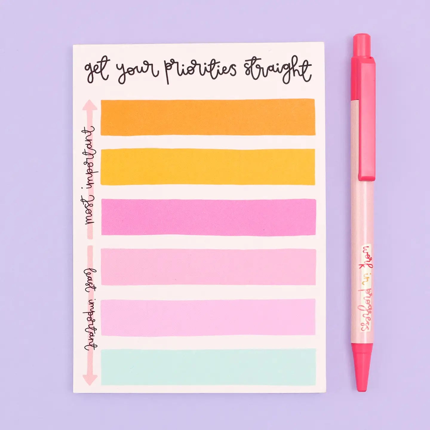 get your priorities straight notepad