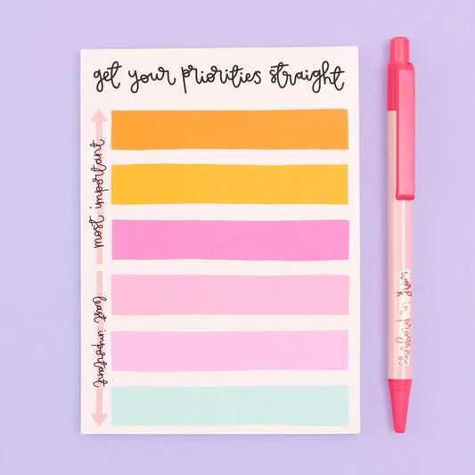 get your priorities straight notepad