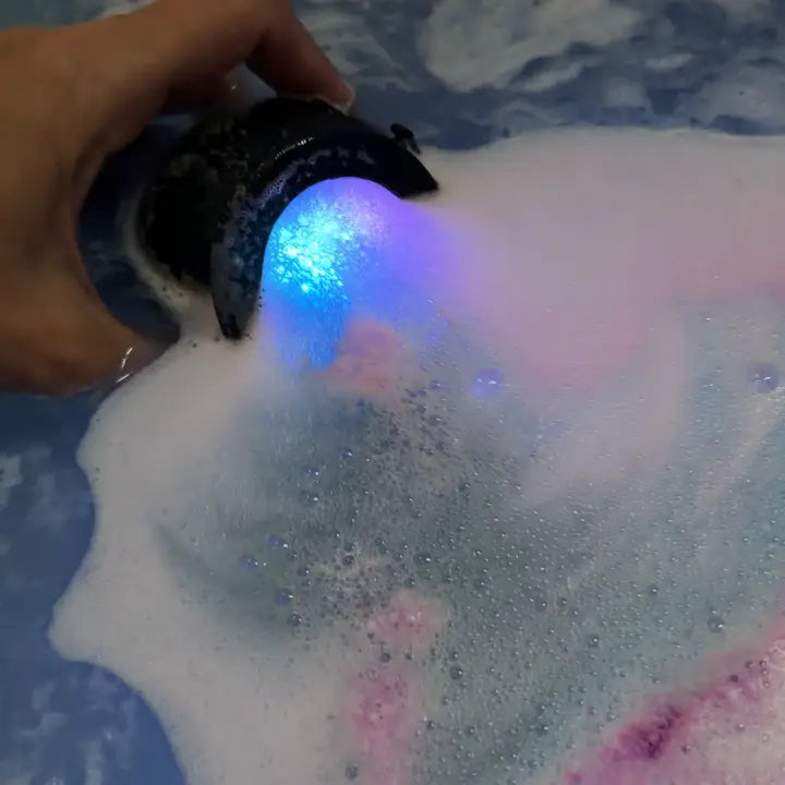 light-up cauldron bath bomb