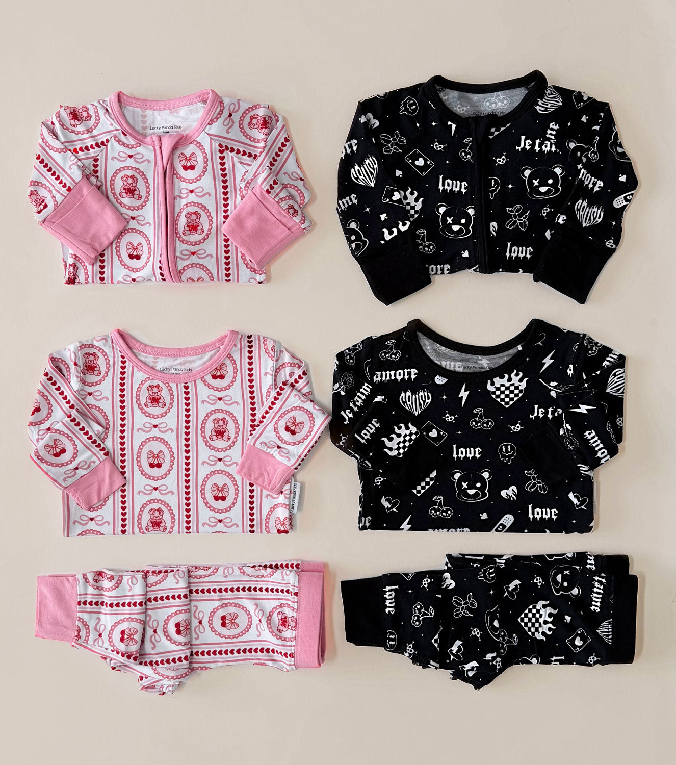 cherry bear bamboo pajamas // ZIPPY