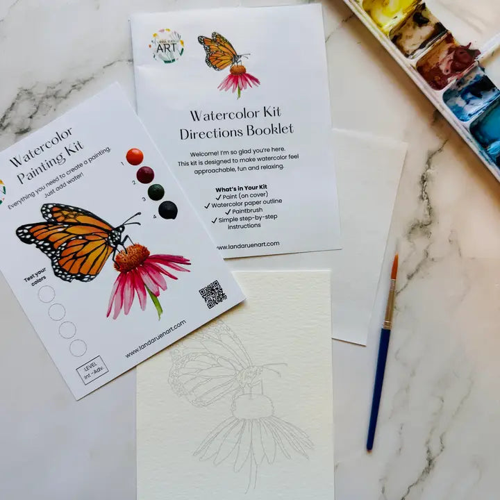 watercolor kit // monarch butterfly