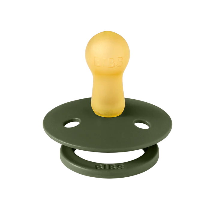 BIBS colour TWO PACK // round natural rubber latex nipple // sage + hunter green