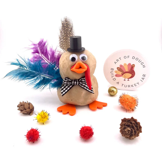 build a turkey sensory dough kit