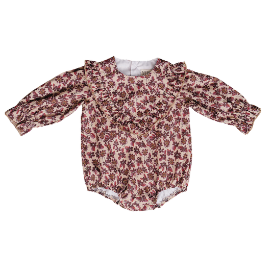 antique floral bubble romper