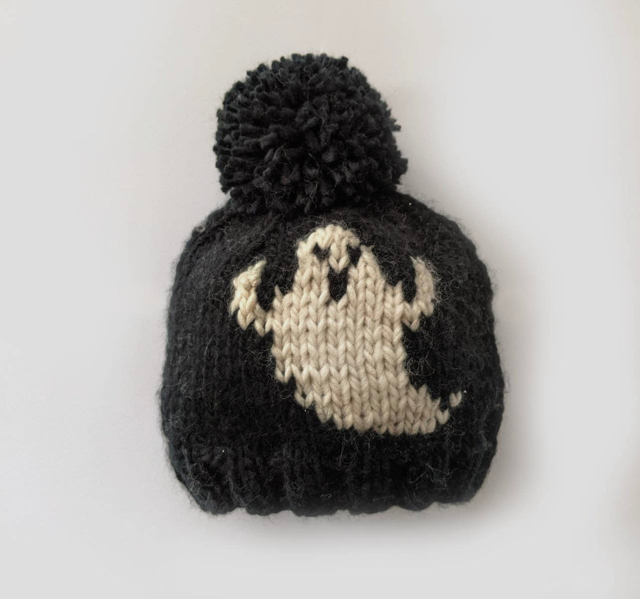 ghost knitted beanie