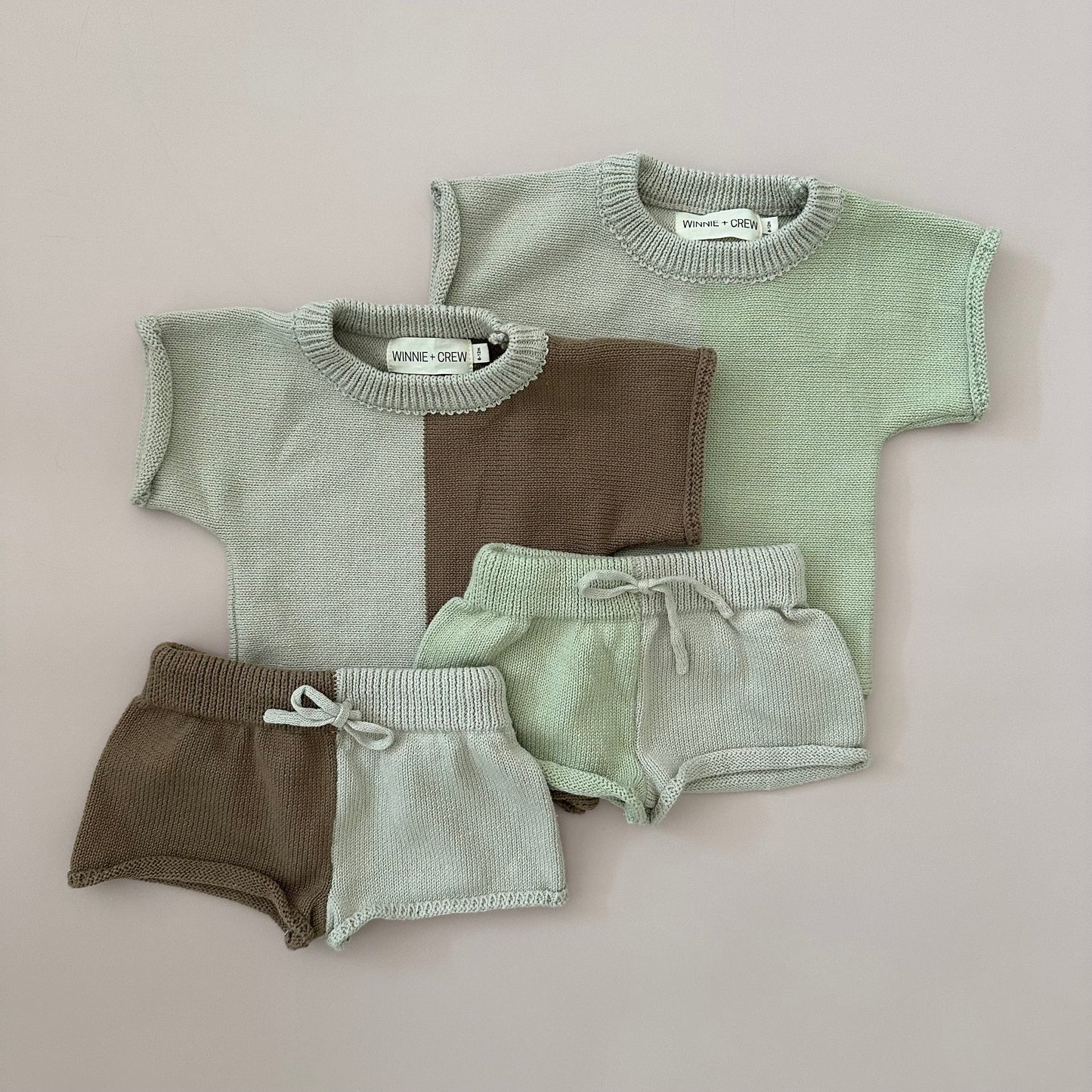 colorblock knit set