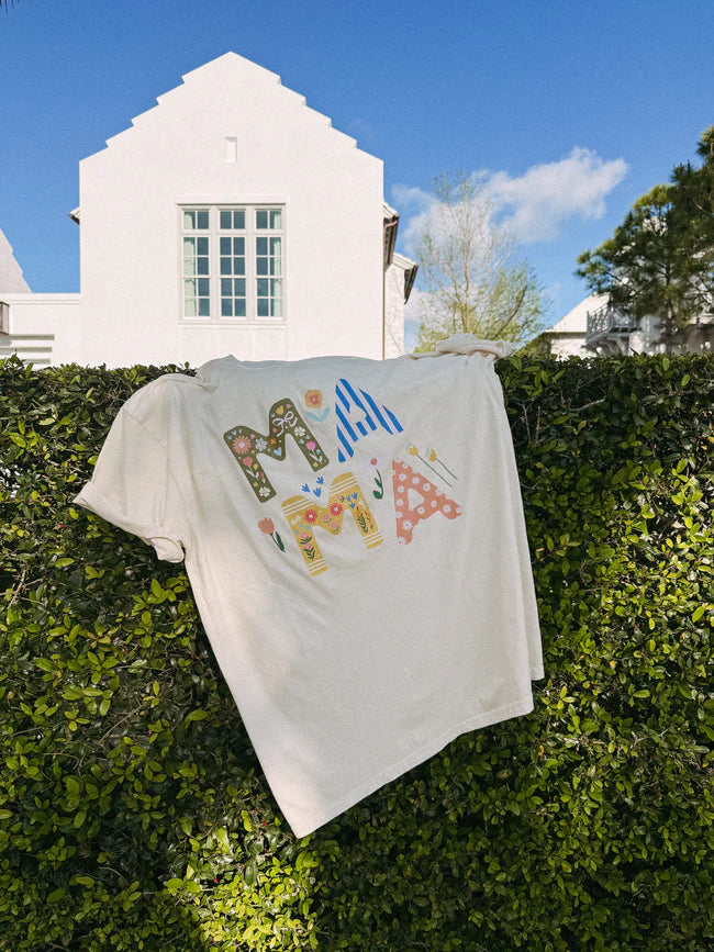 ivory floral mama tee // women's
