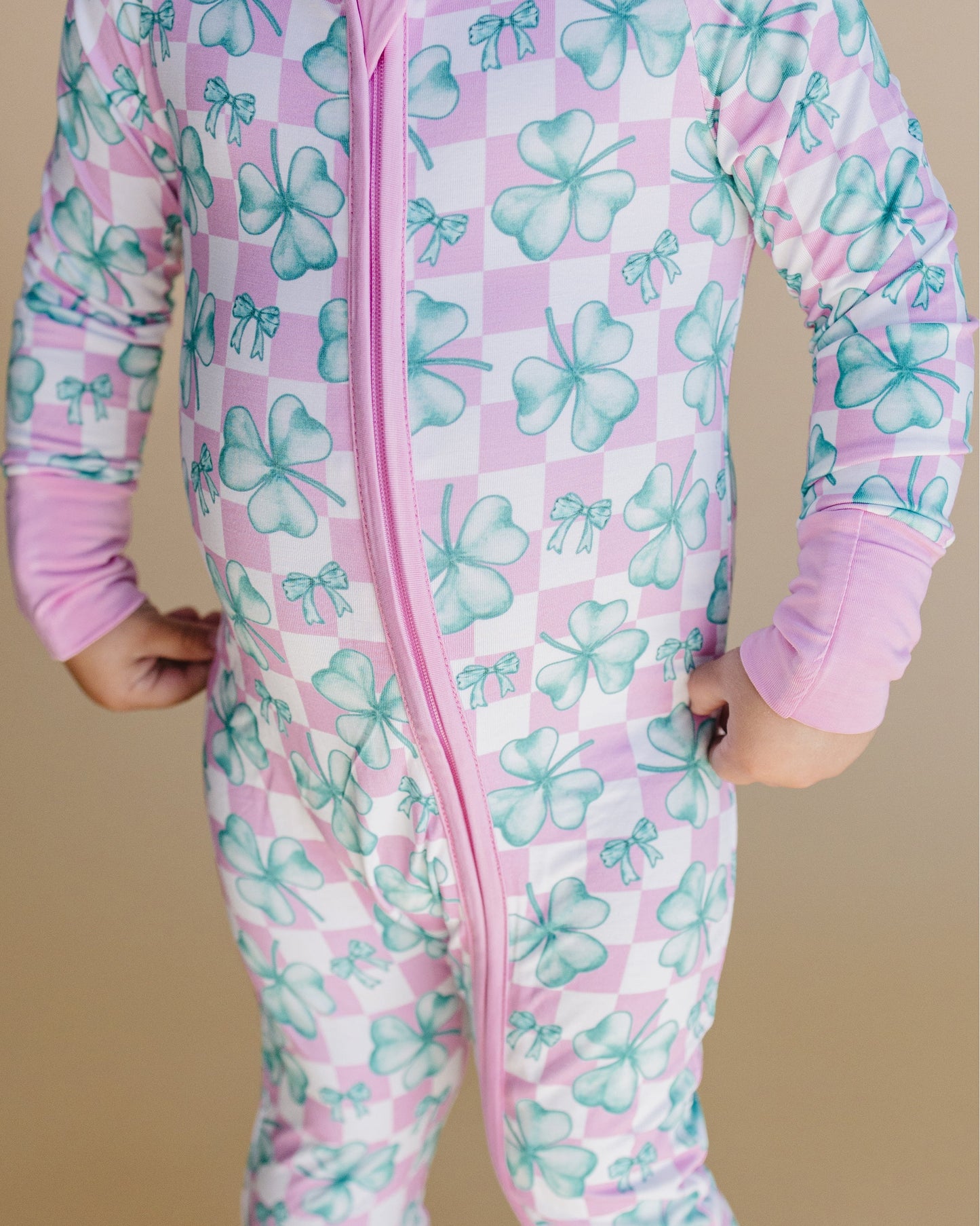 shamrock bow bamboo pajamas // ZIPPY