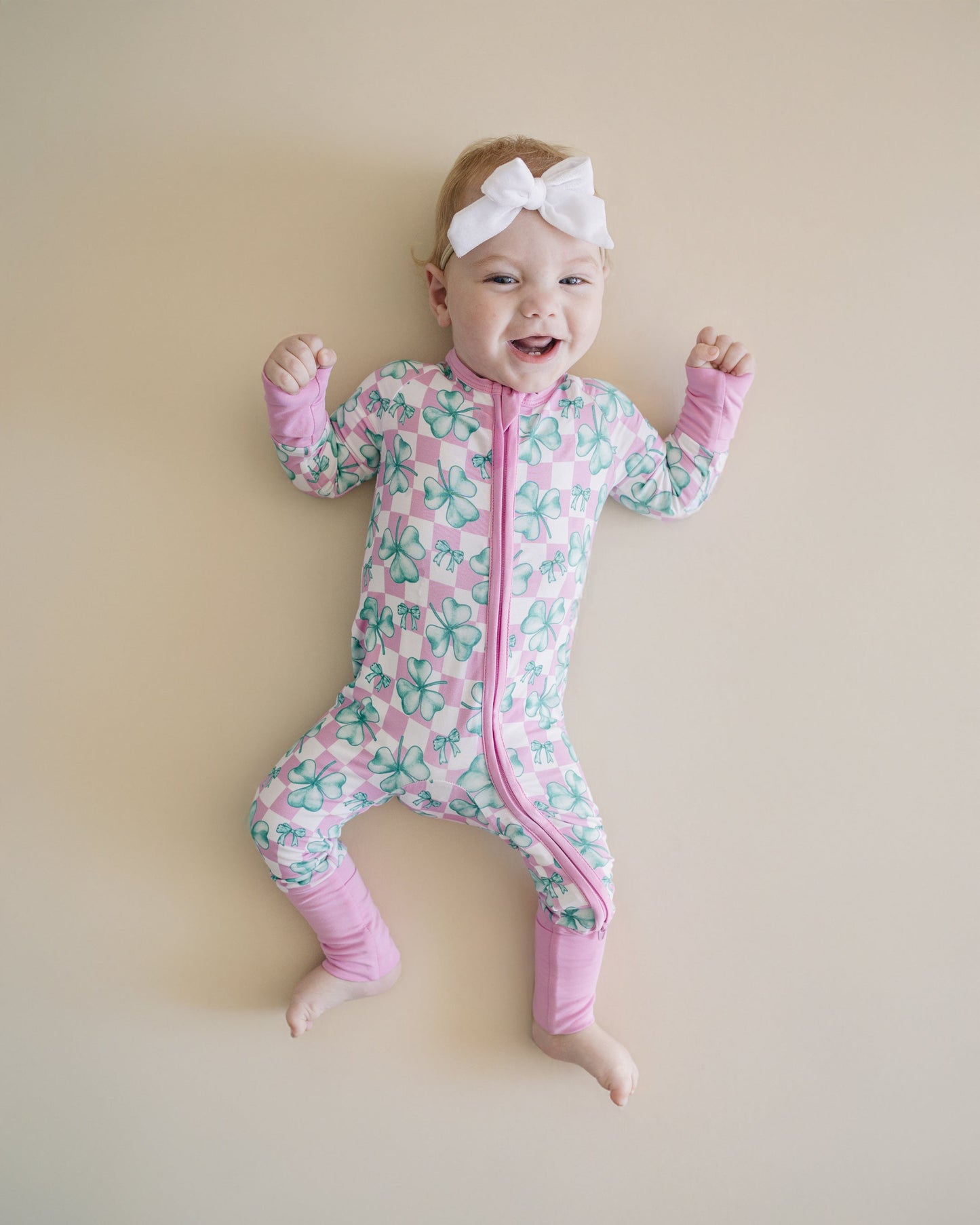 shamrock bow bamboo pajamas // ZIPPY