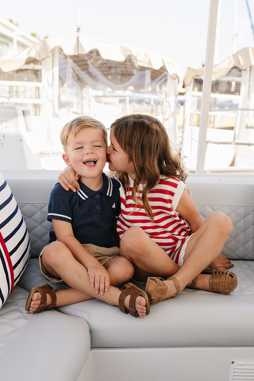 collared sailboat knit shirt