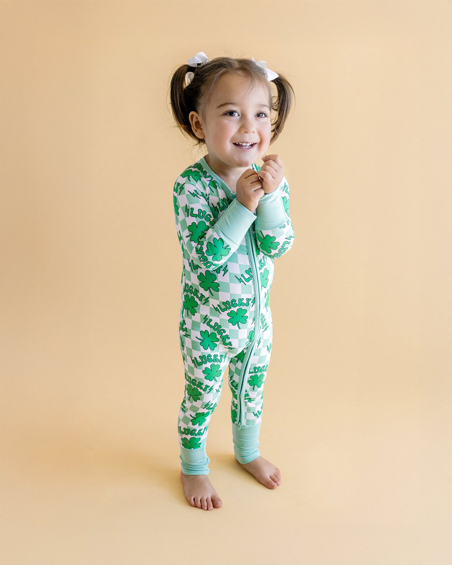 lucky shamrock bamboo pajamas // ZIPPY