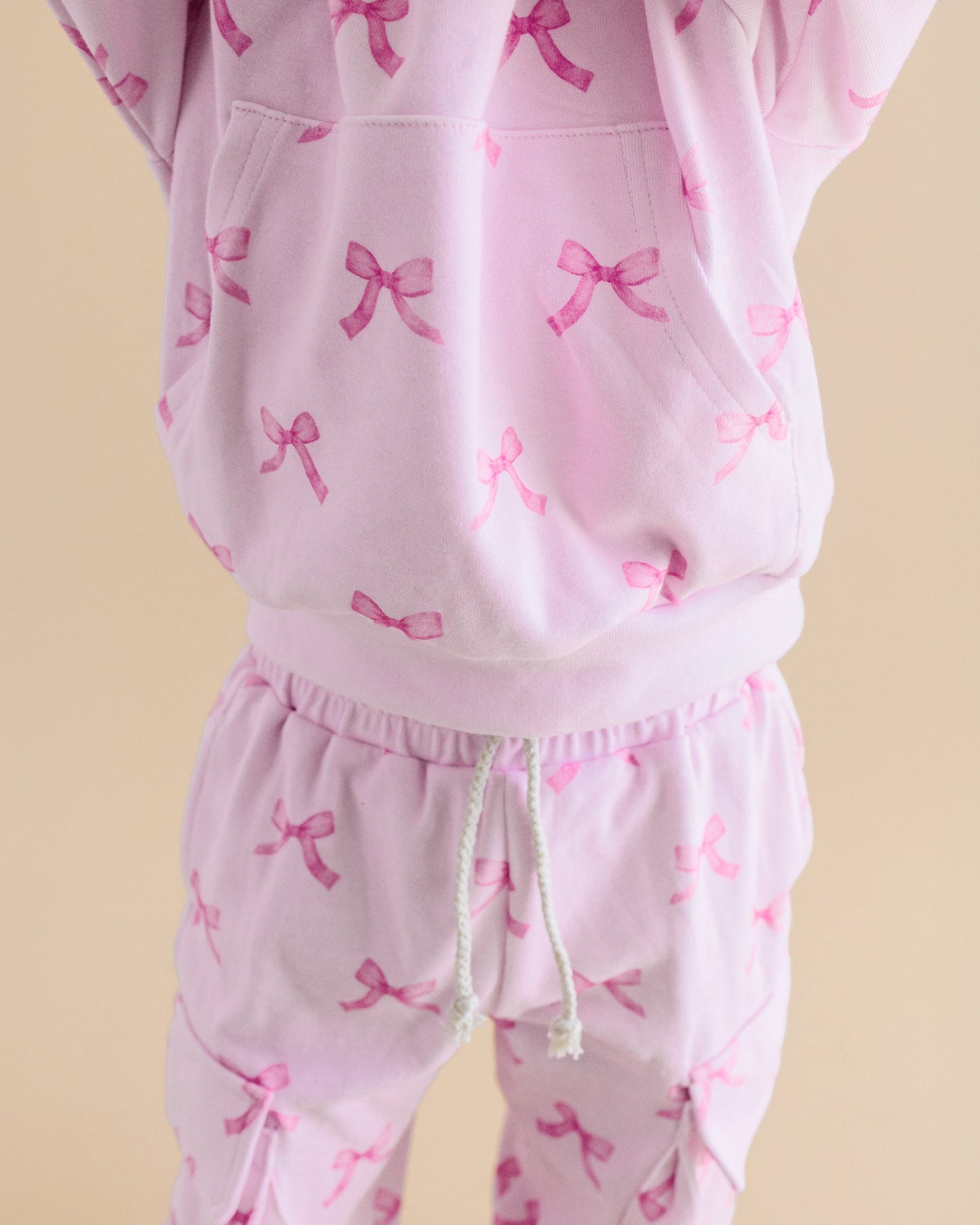 cargo jogger set // pink bows (comes up to size 8/9)