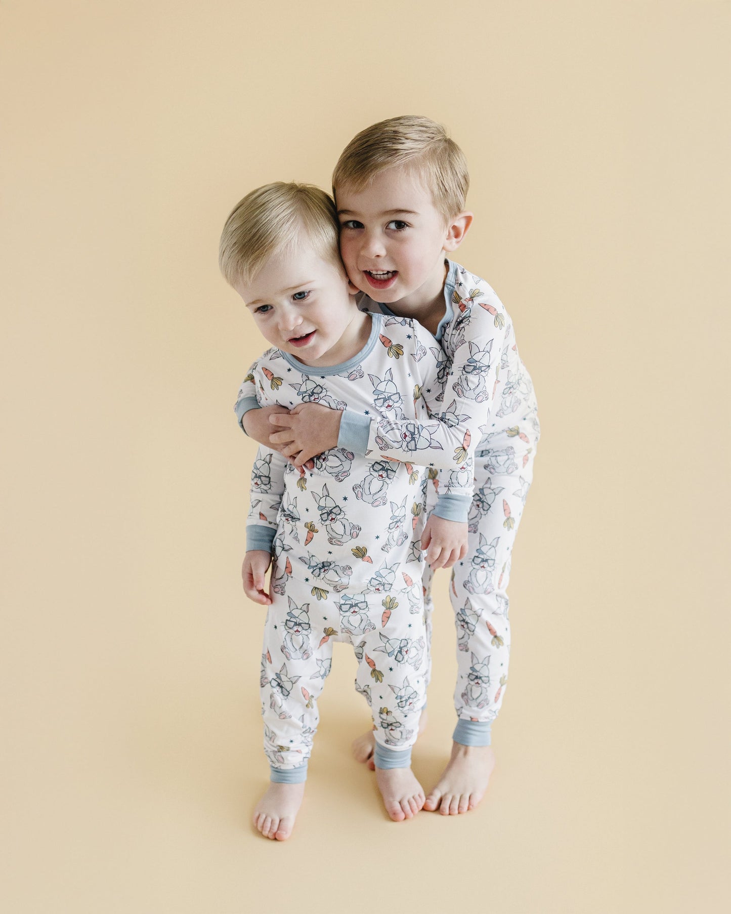 rad bunny bamboo pajamas // LONG-SLEEVE TWO-PIECE SET (sizing up to 8/9)