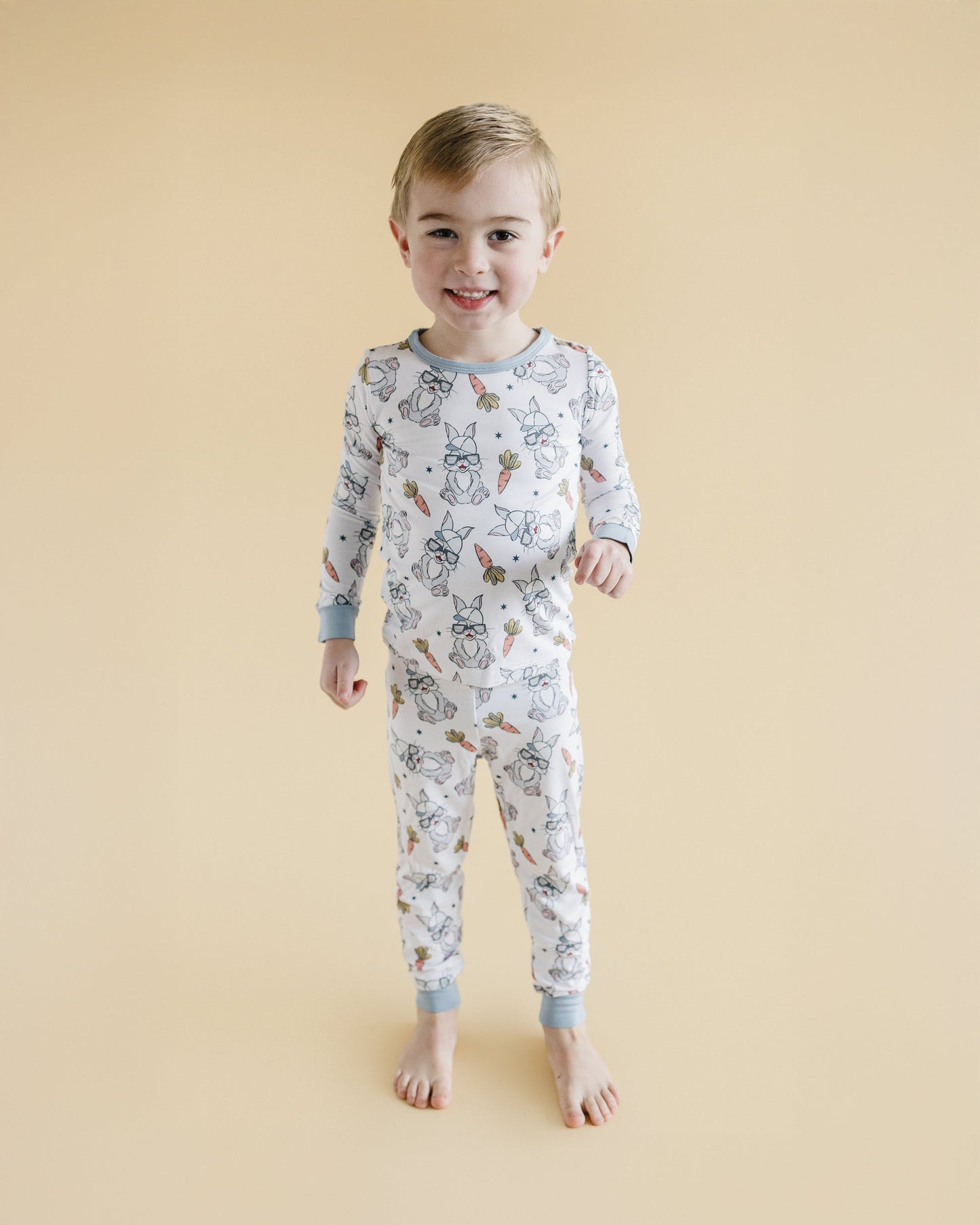 rad bunny bamboo pajamas // LONG-SLEEVE TWO-PIECE SET (sizing up to 8/9)