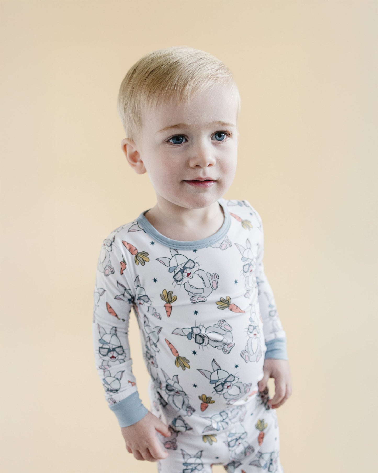 rad bunny bamboo pajamas // LONG-SLEEVE TWO-PIECE SET (sizing up to 8/9)