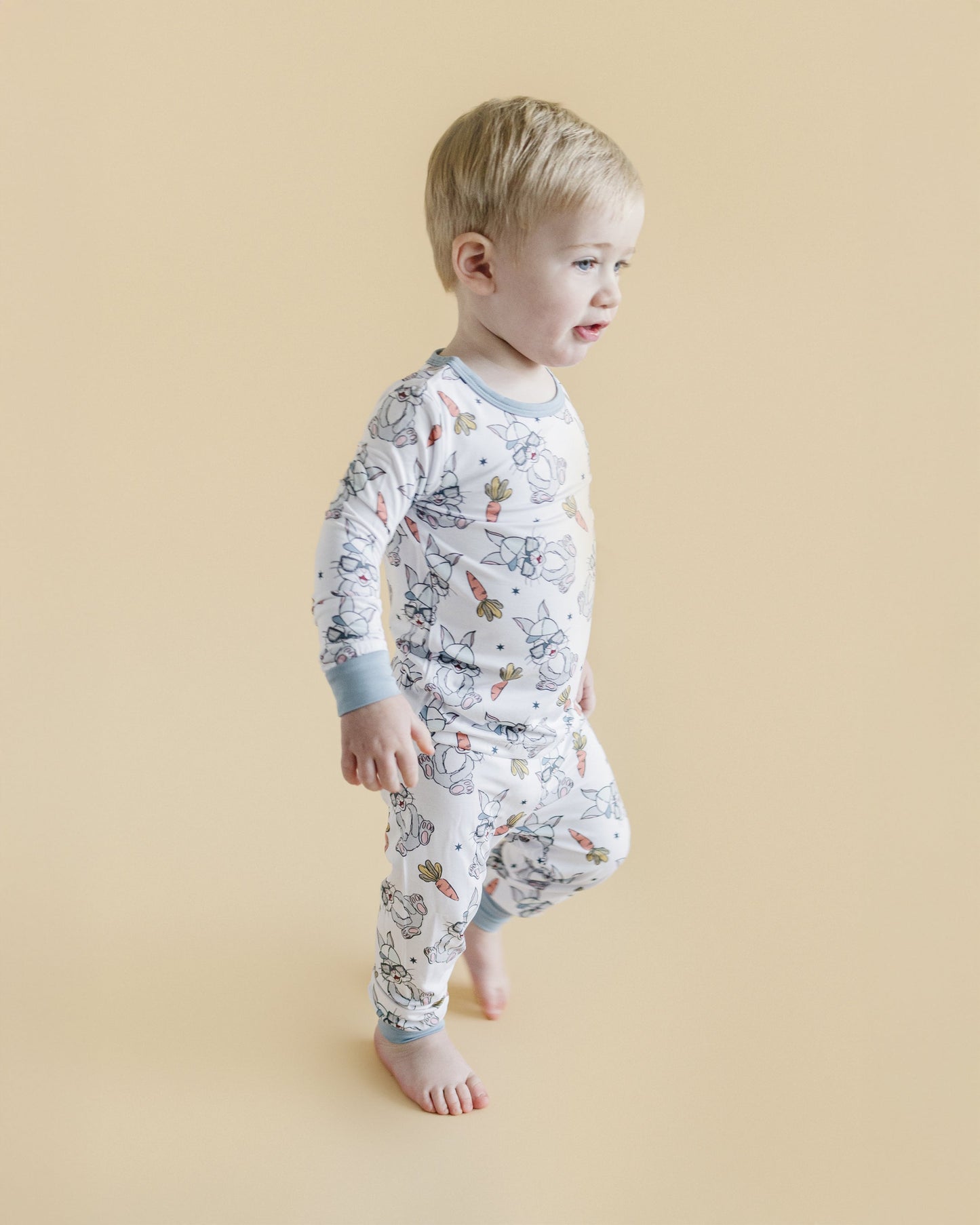 rad bunny bamboo pajamas // LONG-SLEEVE TWO-PIECE SET (sizing up to 8/9)