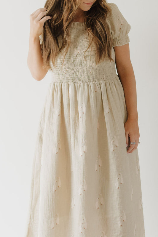 women's short-sleeve muslin dress // silly goose (comes in baby/child match)