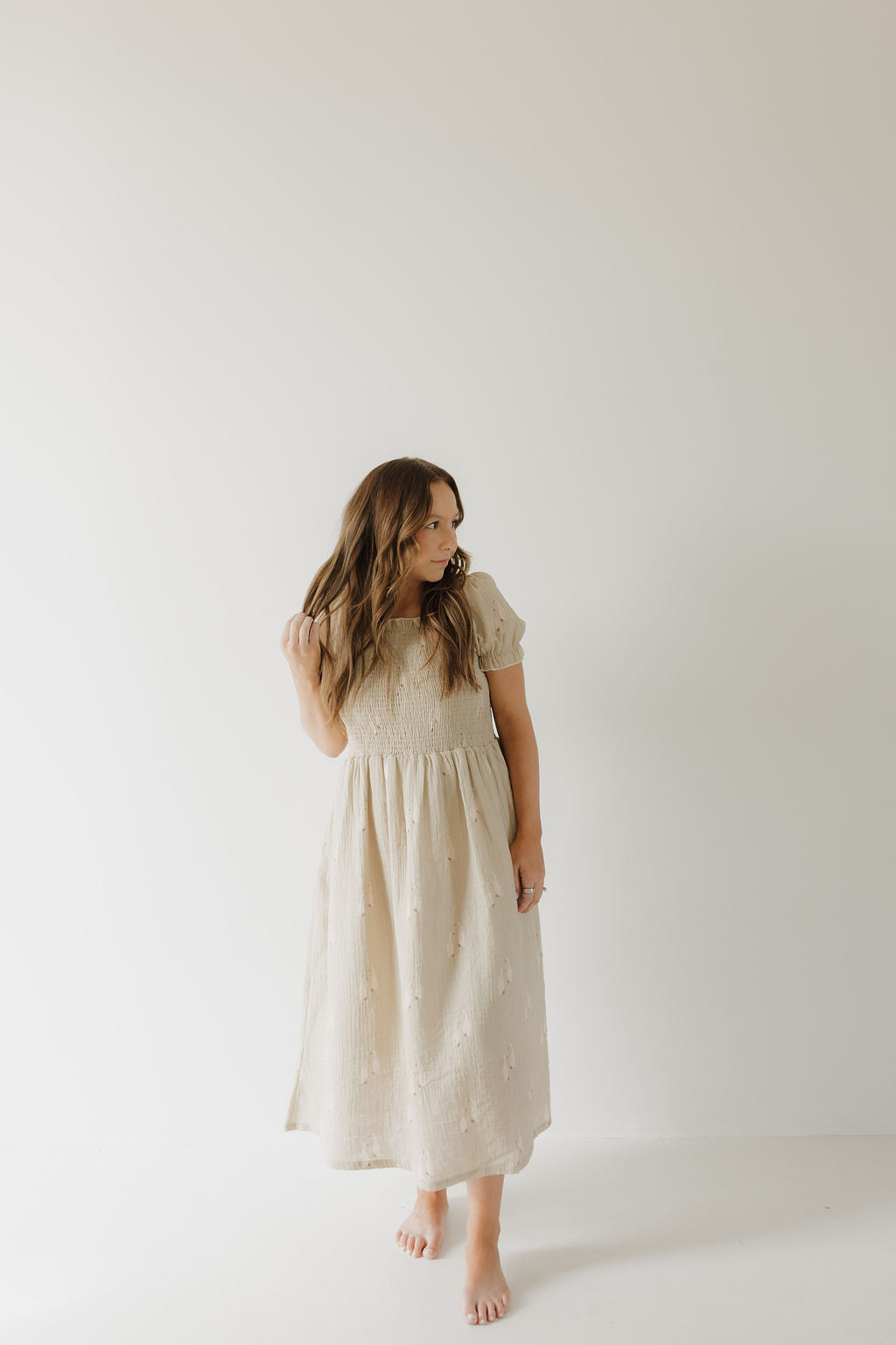 women's short-sleeve muslin dress // silly goose (comes in baby/child match)
