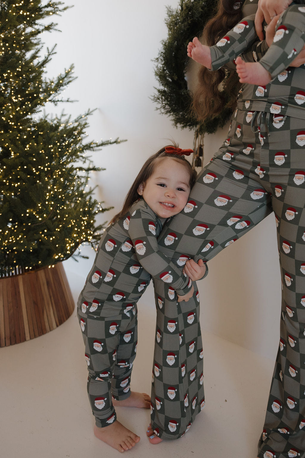 women’s bamboo pajamas // santa checkerboard (*comes in family matching*)