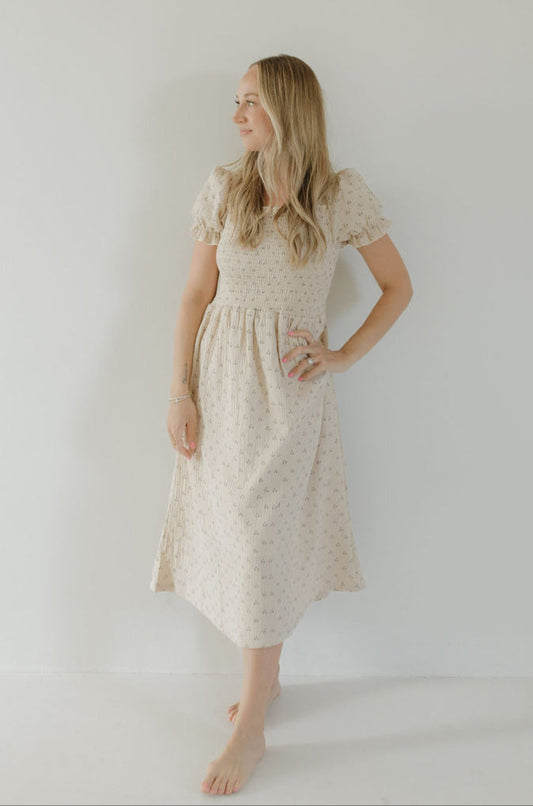 women's short-sleeve muslin dress // flora (comes in baby/child match)